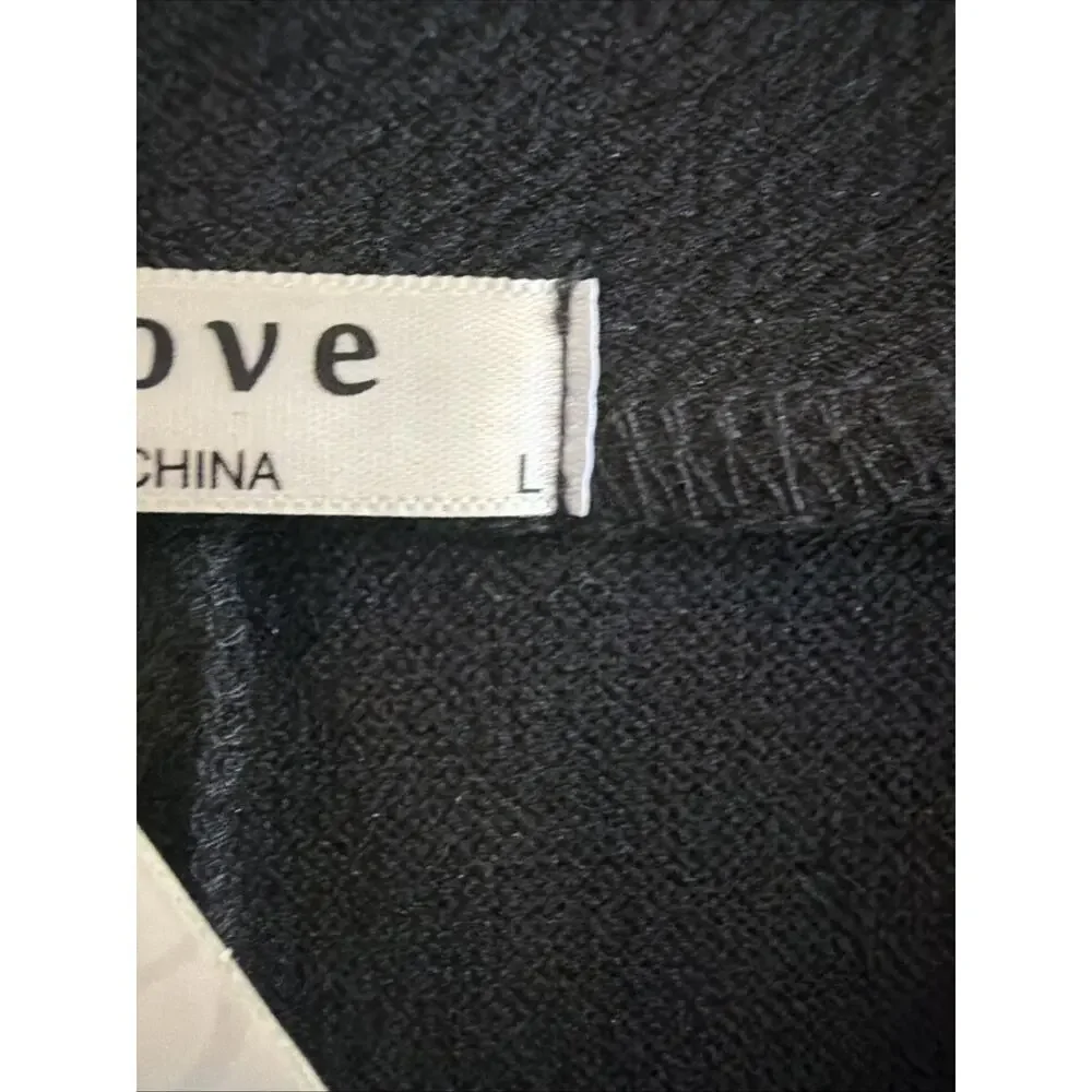 Beyove black blazer large jacket 3/4 gathered sleeve suit stretchy bohemian NWT - Picture 9 of 11